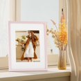 thumbnail image 6 of chalian 11x14 Picture Frame Set of 4, Display Pictures 8x10 with Mat or 11x14 without Mat, Gallery Wall Frame Set for Wall or Tabletop, Engineered Wood with Shatter Resistant Plexiglass, Pink, 6 of 16