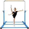 thumbnail image 1 of SHIWEI Gymnastics Training Bar- Height Adjustable 3' to 5' Horizontal Kip Bar for Kids, 1 of 4