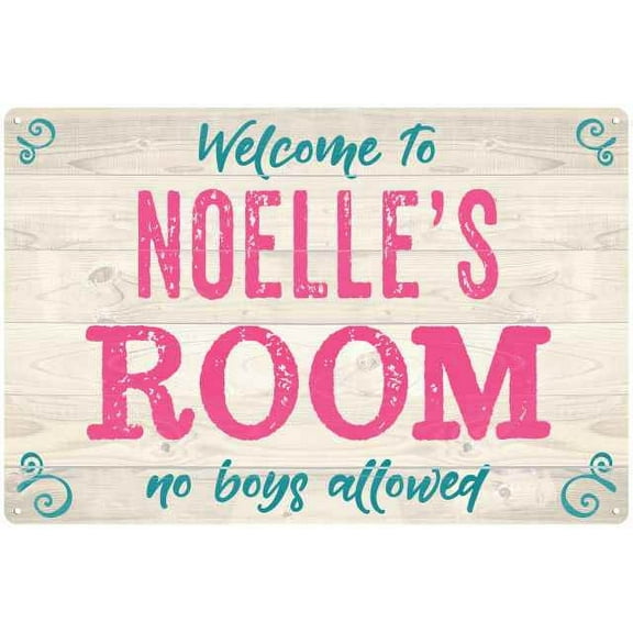 NOELLE'S Room Kids Bedroom Sign 8x12 Metal Sign 208120089235
