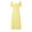 Yellow, variant on TJAZFJPA Women's Dresses Casual Womens Summer Short Sleeve Square Neck Split Midi Dresses Engagement Party Dress White Maternity Dress