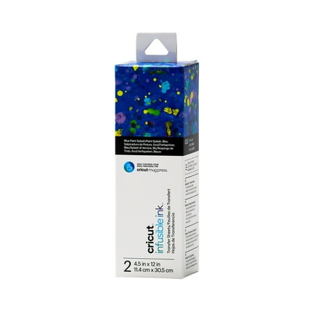 UPC: 0093573964848 | Cricut® Infusible Ink Transfer Sheets (2 ct)  Blue Paint Splash  4.5  x 12