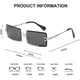 thumbnail image 3 of Rimless Rectangular Sunglasses Compatible with Women/Men Ultralight Metal Frame Glasses Fashion Square Uv400 Glasses Unisex（Gray Transparent Tea）, 3 of 4
