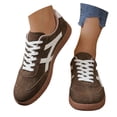 thumbnail image 2 of TrendOFT Fashion Sneakers for Women Non Work Shoes Comfortable Casual Tennis Sneakers Woman's Breathable Office Shoes Brown 39, 2 of 6