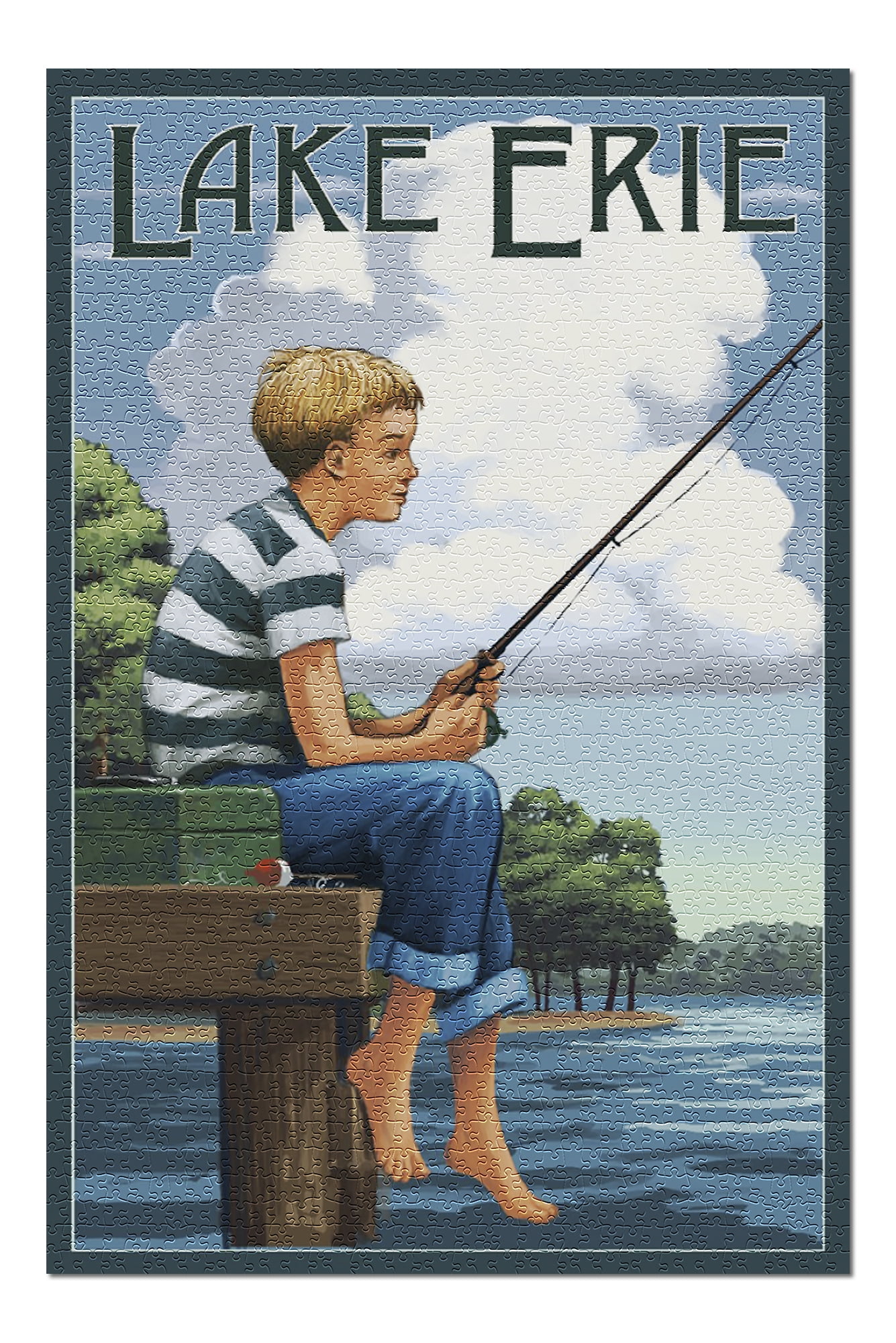 Lake Erie Pennsylvania Boy Fishing 20x30 Premium 1000 Piece Jigsaw Puzzle Made In Usa Walmart Com Walmart Com