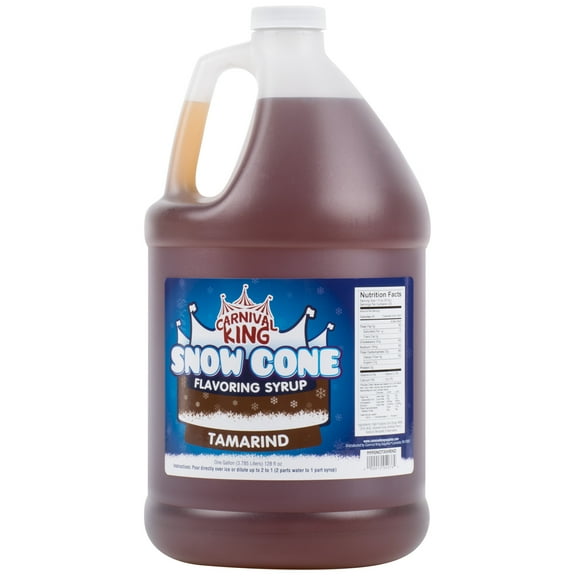 Carnival King 1 Gallon Snow Cone Syrup Tamarind - Delicious Shaved Ice Flavoring for Machines & Parties