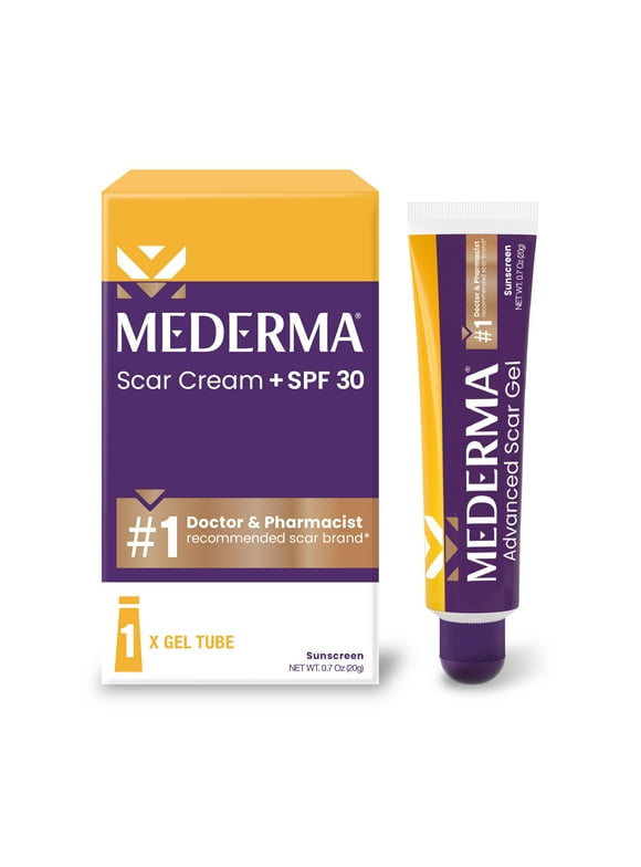 Mederma Scar Cream Plus SPF 30, Sunscreen, Protects Scars from Sun Damage, 0.7 oz (20g)