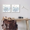 thumbnail image 2 of Fluttering Insects Blooming Blue Garden Botanical & Floral Graphic Art White Framed Art Print Wall Art, Set of 2, 2 of 8