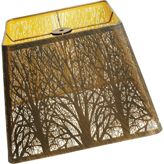 Square Cut Corner Lampshade For Floor Lamp And Table Lamp SWAIFDEE 9" X 12" X 8.8" H Vintage Large Lamps Cover Replacement For Home Decor Bronze