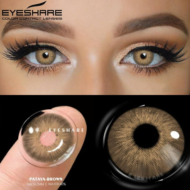 EYESHARE lentes de contacto de Color azul para ojos lentillas de Color azul multicolor para estudiantes de belleza 1 par Walmart en linea
