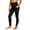 Black, variant on Twczz Girls Yoga Leggings with Pockets- Full Length Tummy Control Stretch High Waist Athletic Workout Pants Hot Pink Size 4-12 Years