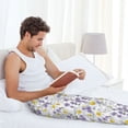 thumbnail image 4 of Uemuo Daisies Flowers Pattern Men's Wide Leg Palazzo Lounge Pants with Pockets Light Weight Loose Comfy Casual Pajama Pants-Small, 4 of 9