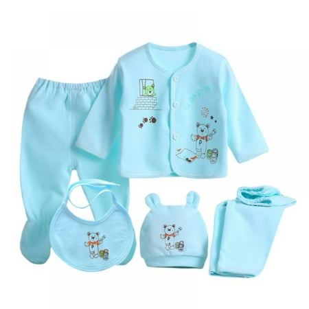 

SYNPOS Newborn Girl Outfits 0-3 Months Baby Gift First Birthday Outfit Girl Baby Girl Tops Clothing Newborn Kids Baby Girls Outfits Clothes Top+solid Color Trousers+hat+bib Set