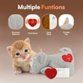 thumbnail image 4 of All For Paws Heartbeat Cat Plush Toy with Heat Pack, Kitty Sleep Aid & Anxiety Relief Snuggling Toy, Gray Kitty, 4 of 7