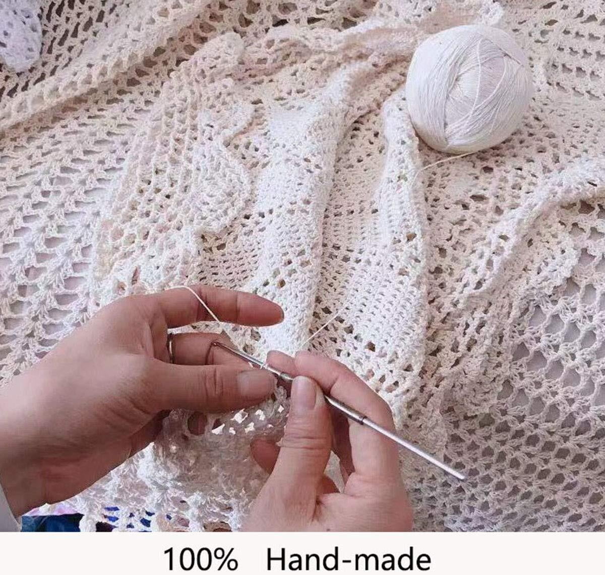 Handmade Crochet Cotton Table Runner Lace Doilies Doily Oval Dresser Scarves,11.8 by 35 Inches.