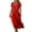 Red, variant on Lenago Plus Size Maxi Dresses for Women Solid Color Linen Short Sleeves V-neck Womens Dresses Loose Casual Long Dress Summer Vacation Beach Party S-5XL