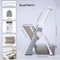 thumbnail image 5 of Kitchen Mandoline Safety Slicer Manual Multifunction All Vegetable Cutter Stainless Steel Blade, Julienne, Cubes, Carrot Fried Potato Cutter, Euroshopping - Gray, 5 of 5