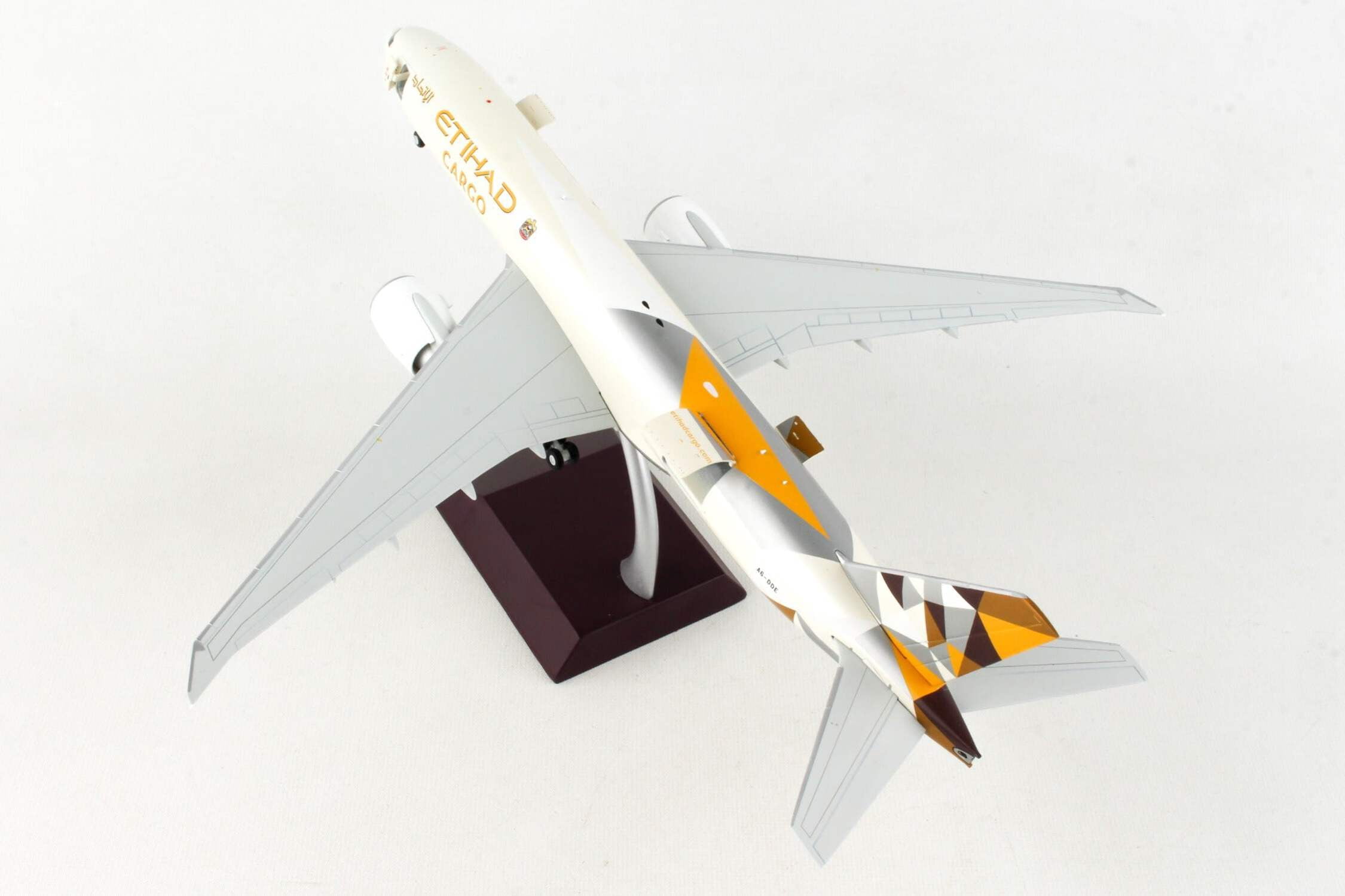 Boeing 777F Commercial Aircraft "Etihad Airways Cargo" Beige with Tail Graphics 1/200 Diecast Model Airplane by GeminiJets
