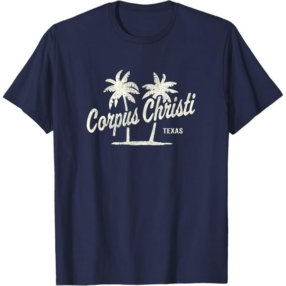 Velto Corpus Christi Texas Vintage 70s Palm Trees Graphic T-Shirt All Size S-5XL