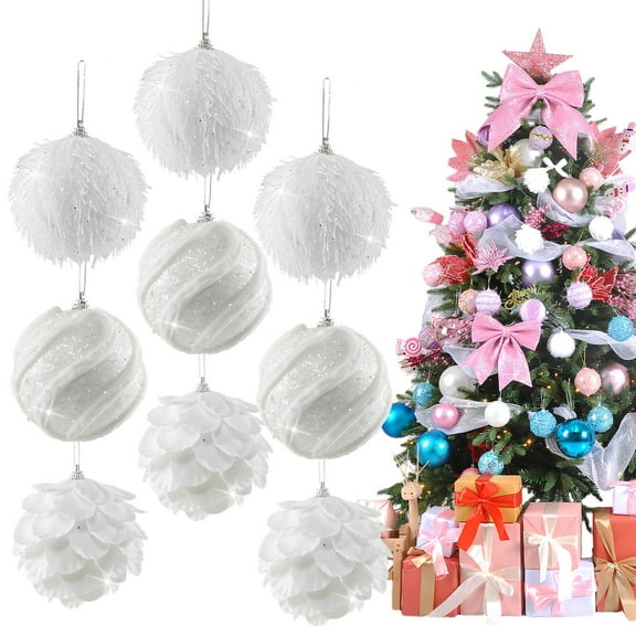 Honmine Christmas Ball Set Decorations, Tree Hanging Ornament Mood Accessories, Festive Holiday Decor for Home, Party, Seasonal Arrangement