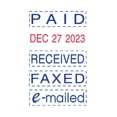 thumbnail image 2 of Us Stamp & Sign Trodat Econ Micro 5-in-1 Message Stamp, Dater, Self-inking, 1 X 0.75, Blue/red, 2 of 9