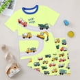 thumbnail image 2 of Leey-World Toddler Boy Clothes Cartoon Cotton Summer Short Sleeve T-Shirt and Shorts Kids Outfit Set 2-7 Year Boys Size 6-7 Casual Outfit Sets(Light Green,9-10 Years), 2 of 5