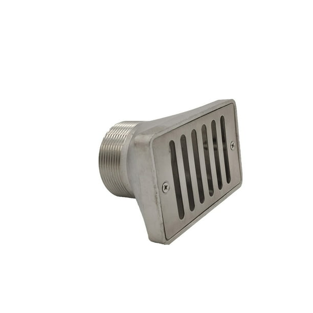 Sonducket Drenaje de suelo rápido rectangular para piscina, cubierta de drenaje de rejilla antibloqueo de acero inoxidable, filtro antiolor para Deportes acuáticos