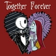 thumbnail image 2 of Women's The Nightmare Before Christmas Halloween Jack Skellington Sally Together Forever  Graphic T-Shirt, 2 of 4