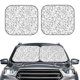 thumbnail image 2 of Balery Black White Music Parasol para parabrisas de coche de 2 piezas | Parasol plegable para parabrisas delantero de coche para la mayoría de sedanes-Large, 2 of 6