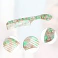 thumbnail image 6 of Unique Bargains 1 Pcs Women Handheld Wide Tooth Comb for Curly Thick Wavy Straight Hair Green, 6 of 6