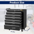 thumbnail image 2 of Tool Box, Rolling Tool Chest 6-Drawer Rolling Tool Chest Locking System, Lockable Wheels & Sliding Drawers, 24 inch Heavy-Duty Tool Storage Cabinet Portable Tool Cabinet Organizer for Garage Workshop, 2 of 8