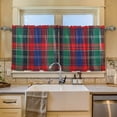 thumbnail image 2 of Yayeee Kitchen Curtains Tier Set of 2 Light Filtering 57"x24" Over Sink Window Panels, Red Green Pattern, 2 of 7