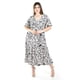 thumbnail image 5 of Vestido midi estampado Roman Fashion /Tallas Extras, 4285 (Blanco /Negro) negro 42, 5 of 6