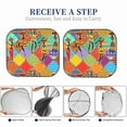thumbnail image 5 of Kdxio Dancing African Womans Print 2-Piece Sun Shade Front Windshield - Foldable Car Front Window Sunshades For Most Sedans Suv Truck, 5 of 6