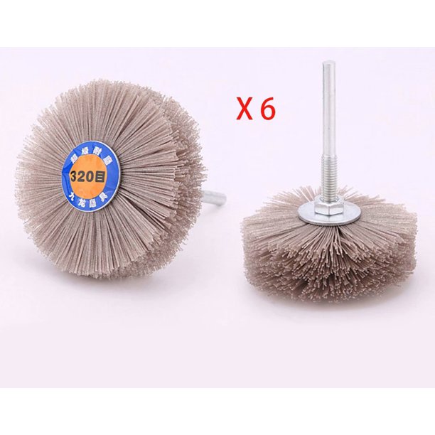 Cabeza de flor de seda transparente, muebles de caoba pulidos, tallado en madera, cepillo de pulido de seda transparente, 6 uds.-320 #