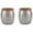 Silver, variant on Home Square Metal and Wood Drum Side Table with Storage in Gold - Set of 2