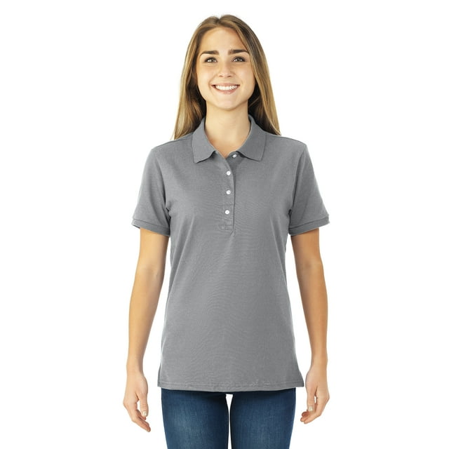 Jerzees SpotShield T-Shirt de Sport à Manches Courtes pour Femmes, 2TG, Oxford