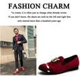 thumbnail image 6 of JITAI Mens Dress Tuxedo Shoes for Men Slip-on Loafers Red Size 12, 6 of 6
