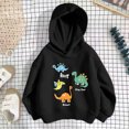 thumbnail image 4 of Girls Cartoon Print Hoodie Long Sleeve Casual Pullover Top For Toddler Kids, 4 of 4
