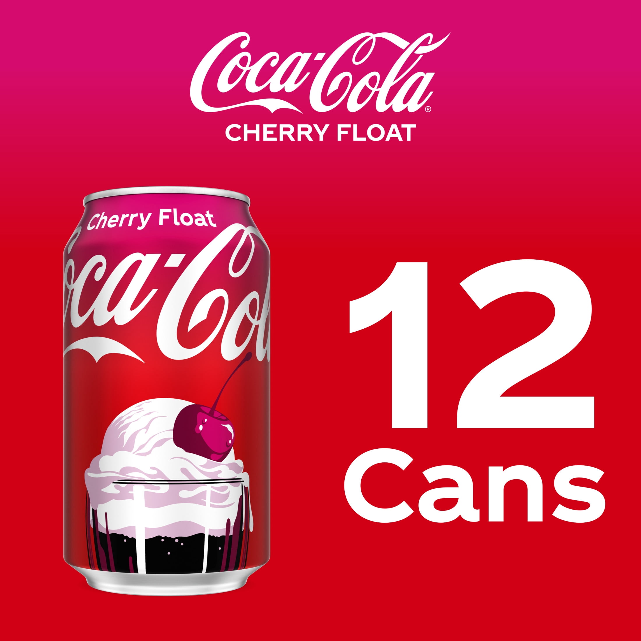 Coca-Cola Cherry Float Soda Pop Fridge Pack Cans, 12 fl oz, 12 Pack