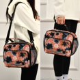 thumbnail image 5 of Insulated Lunch Bag 6L Leak-Proof Lunch Box with Shoulder Strap Multiple Pockets Lunch Tote Coral and Black Tie-dye Pattern, 5 of 9