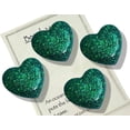 thumbnail image 1 of Corazón de bolsillo de vidrio para playa, adorno de corazón de vidrio oceánico hecho a mano con fusión de mar natural, ficha de bolsillo de corazón de vidrio fusionado, mini corazón de abrazo de vidri, 1 of 2
