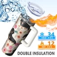 thumbnail image 5 of OBREWU Dachshund and Flower Tumbler with Handle and Lid,Dachshund and Flower 40oz Double Wall Vacuum Insulated Tumbler,Cups Gift for Women and Men, 5 of 7