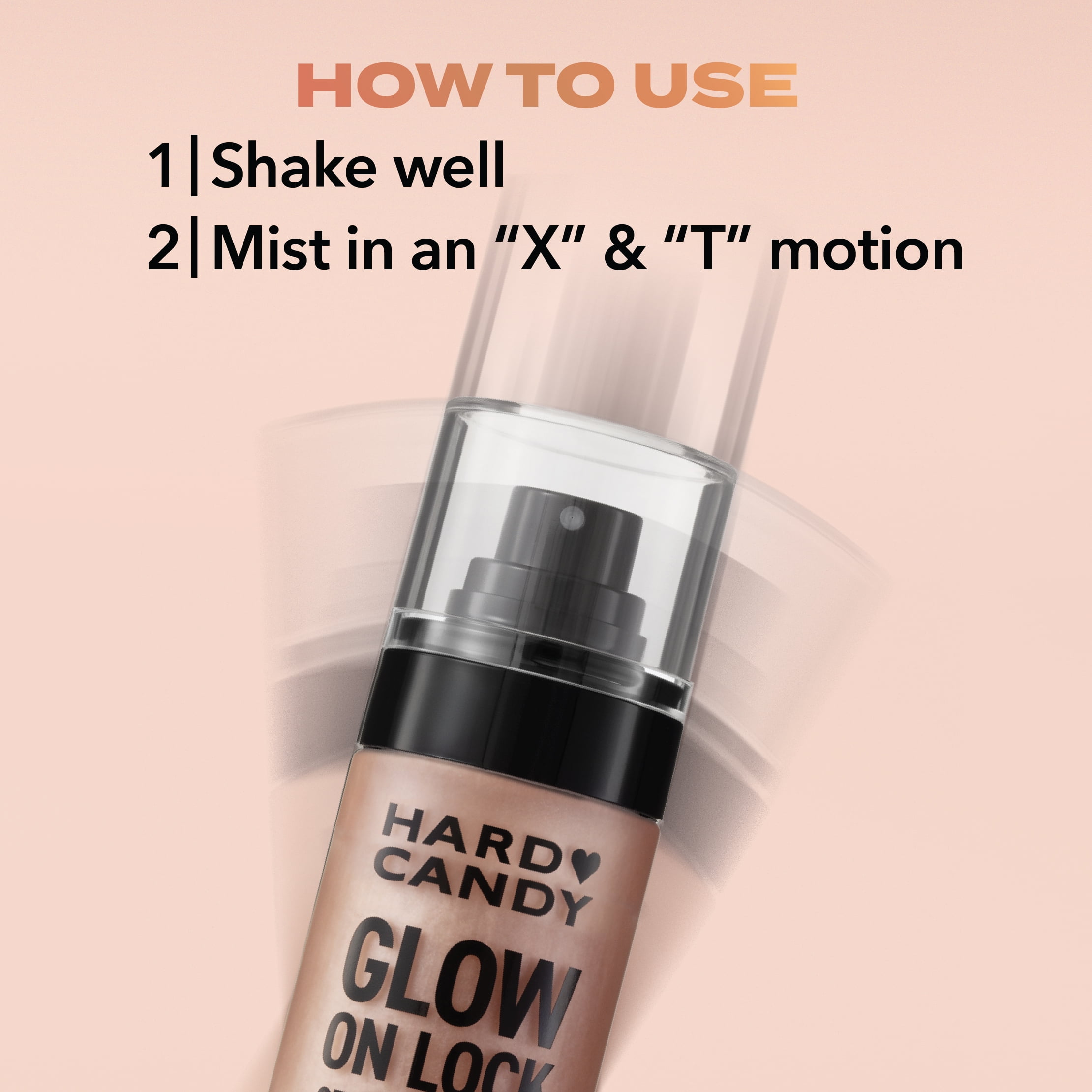 Hard Candy Glow On Lock Setting Spray, Alcohol-Free, 16 Hour Hold,  Luminous Finish, 3.4 fluid ounces