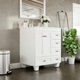 thumbnail image 2 of Eviva Acclaim 28"W x 22"D White Bathroom Vanity with White Carrara Quartz Vanity Top and Rectangular Undermount Sink, 2 of 8