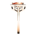 thumbnail image 4 of Dazzlingrock Collection 10K Pear Cut Morganite & Round Cut White Diamond Bridal Halo Engagement Ring, Rose Gold, Size 7.5, 4 of 4