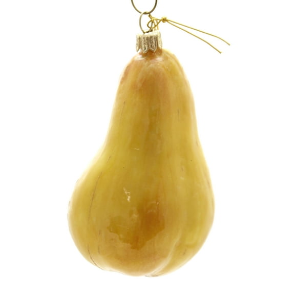 Holiday Ornaments YELLOW PEAR Glass Poland Hand Painted 101R