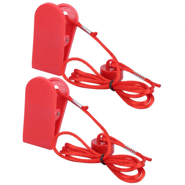 CLAVE SEGURA DE SEGURIDAD DE LA MÁQUINA EN EJECUCUÓN, TECLA DE SEGURIDAD DE LA CINTA DE CORRER, 2 PIZAS MAGNÍTICAS DURADERAS CON PROTECCIÓN AUTOMÁTICA ROJA PARA LAS CINTAS DE