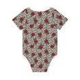 thumbnail image 5 of Balery Leopard Print Rose Pattern Baby Climbing Clothes Infant Bodysuit Cute Infant Bodysuit Baby Romper-6 Months, 5 of 7