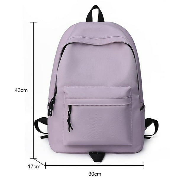 Mochila para estudiantes Bolsas de libros escolares de gran capacidad Color sólido simple de nylon Hugtrwg Para Estrenar