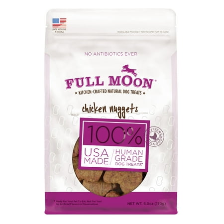 Full Moon All Natural Human Grade Dog Treats, Chicken Nuggets, 6